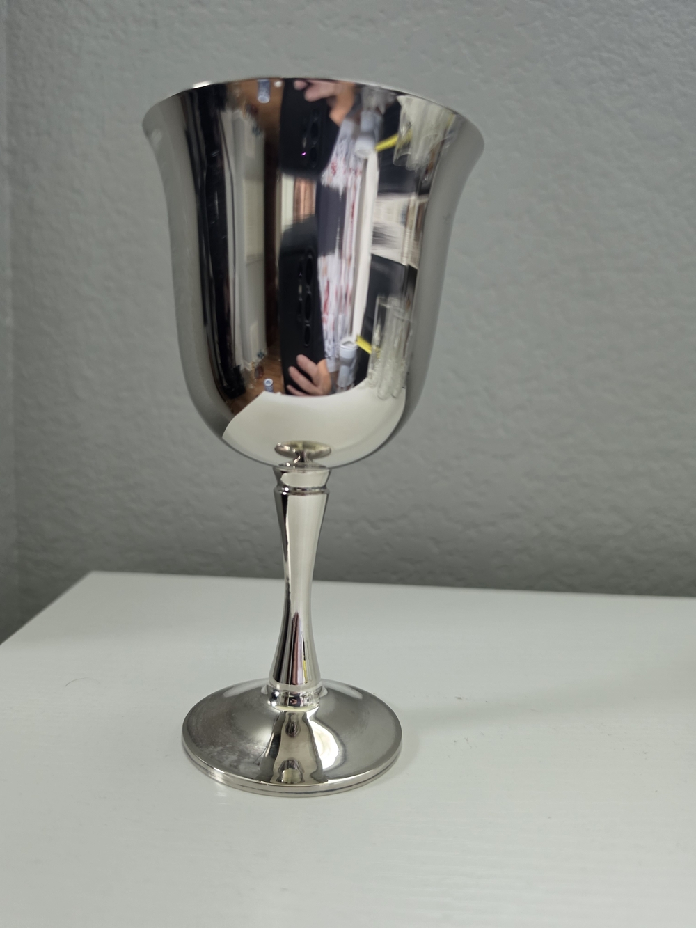 Polished Silver Plated Wine Goblet - Made In Portugal